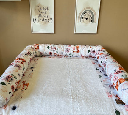 S Set Wickelauflage Druck Bambi Cremeweiß - The Present Company