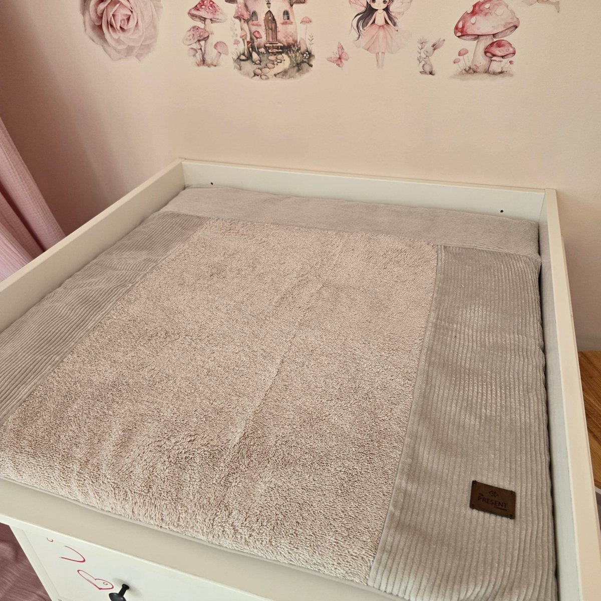 Wickelauflage mit abnehmbarem Bezug Cord Hellbeige - The Present Company
