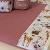 Wickelauflage mit abnehmbarem Bezug Druck BAMBI Altrosa - The Present Company