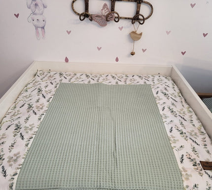 Wickelauflage mit abnehmbarem Bezug Druck Eukalyptus - The Present Company