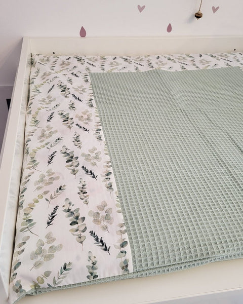 Wickelauflage mit abnehmbarem Bezug Druck Eukalyptus - The Present Company