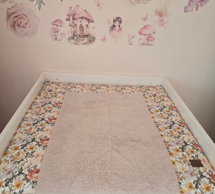 Wickelauflage mit abnehmbarem Bezug Druck Retroblume - The Present Company