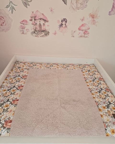 Wickelauflage mit abnehmbarem Bezug Druck Retroblume - The Present Company