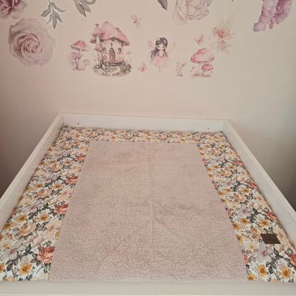 Wickelauflage mit abnehmbarem Bezug Druck Retroblume - The Present Company