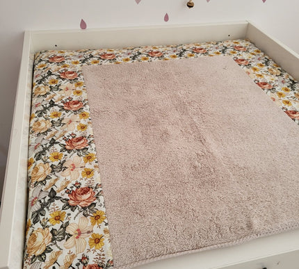 Wickelauflage mit abnehmbarem Bezug Druck Retroblume - The Present Company