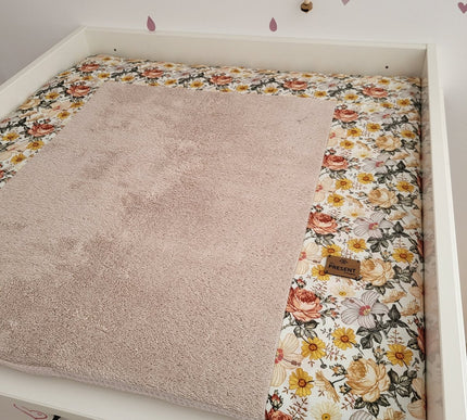 Wickelauflage mit abnehmbarem Bezug Druck Retroblume - The Present Company