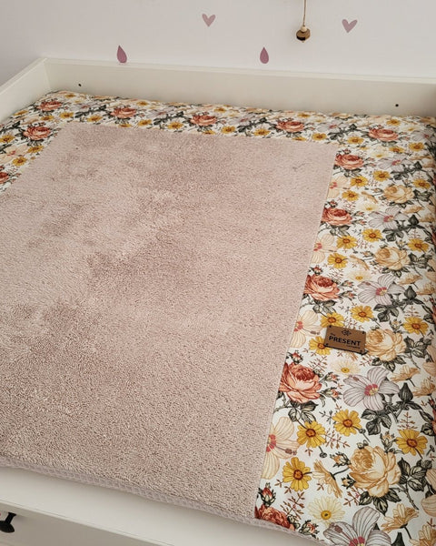 Wickelauflage mit abnehmbarem Bezug Druck Retroblume - The Present Company