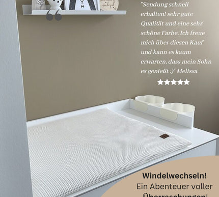 Wickelauflage mit abnehmbarem Bezug komplett Waffelpique - The Present Company