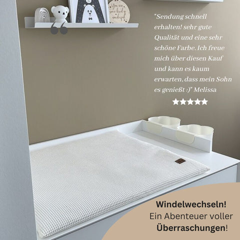 Wickelauflage mit abnehmbarem Bezug komplett Waffelpique - The Present Company