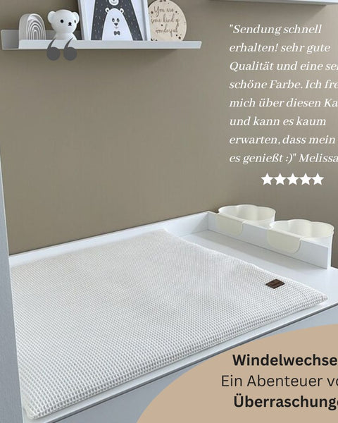 Wickelauflage mit abnehmbarem Bezug komplett Waffelpique - The Present Company