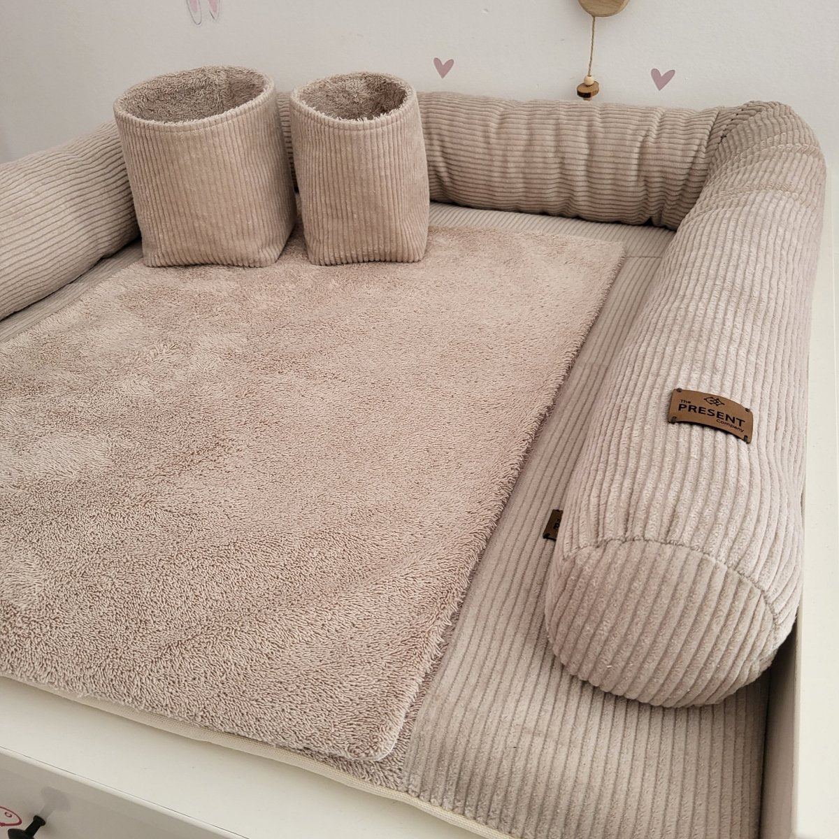 Wickeltischumrandung Cord Hellbeige - The Present Company