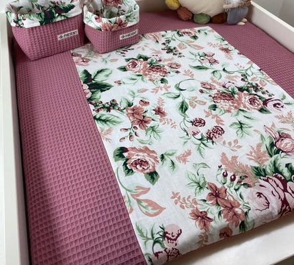 Wickelauflage mit abnehmbarem Bezug Druck Rosenblume - The Present Company