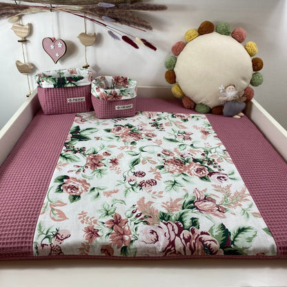 Wickelauflage mit abnehmbarem Bezug Druck Rosenblume - The Present Company