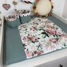 Wickelauflage mit abnehmbarem Bezug Druck Rosenblume mit Mint - The Present Company