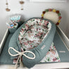 Wickelauflage mit abnehmbarem Bezug Druck Rosenblume mit Mint - The Present Company