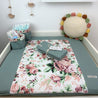 Wickelauflage mit abnehmbarem Bezug Druck Rosenblume mit Mint - The Present Company
