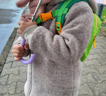 Wollwalkjacke mit Kapuze Rostbraun - The Present Company