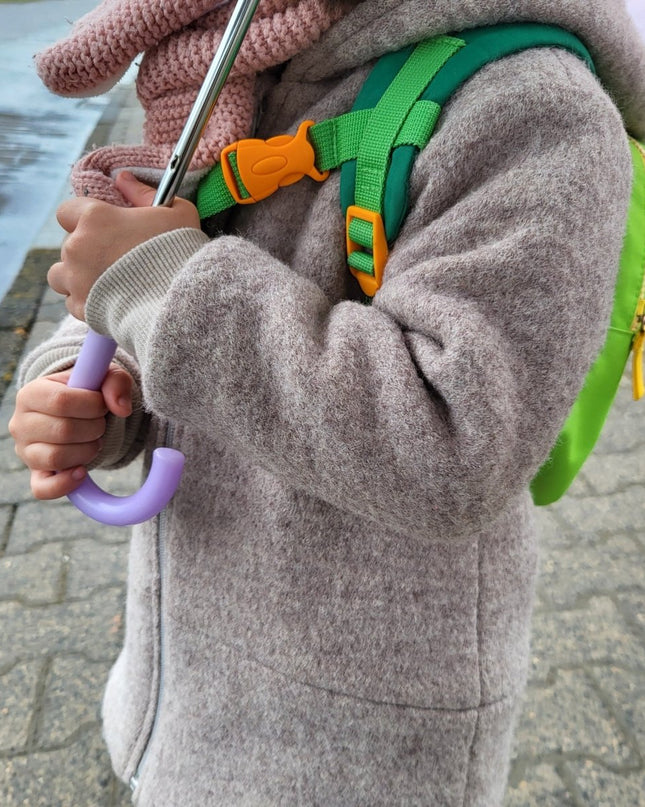 Wollwalkjacke mit Kapuze Rostbraun - The Present Company