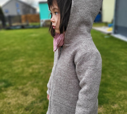 Wollwalkjacke mit Kapuze Rostbraun - The Present Company