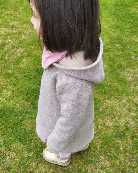 Wollwalkjacke mit Kapuze Rostbraun - The Present Company